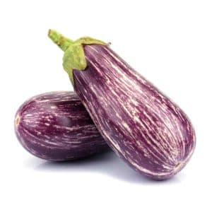 Aubergines zébrées