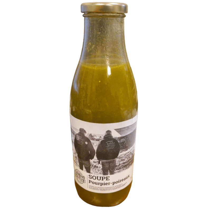 Potage aux pourpier-poireaux