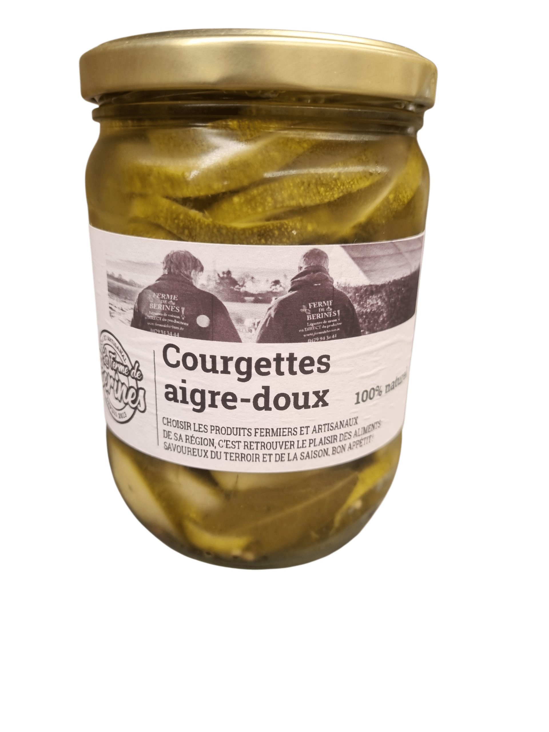 Courgettes à l'aigre doux en tranches (500 ml)