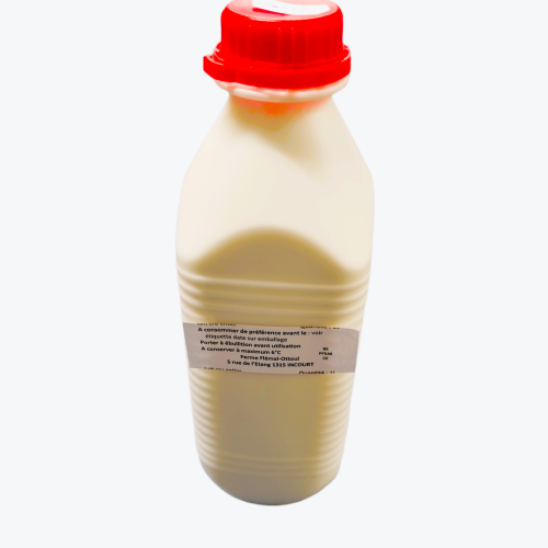 Lait cru entier de vache 1L