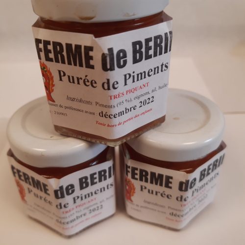 Sauce piments 'Habanero'  rouge (TRES Piquant)