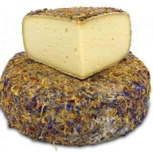 Tomme de chèvre aux fleurs