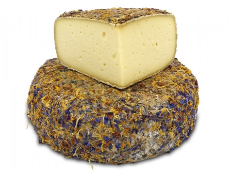 Tomme de chèvre aux fleurs